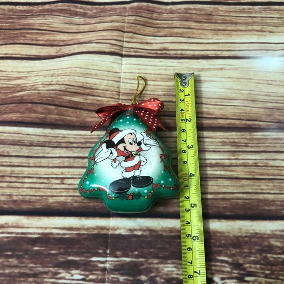 Vintage Disney Christmas Tree Shaped Ornament Santa Claus Mickey Mouse - Picture 4 of 5